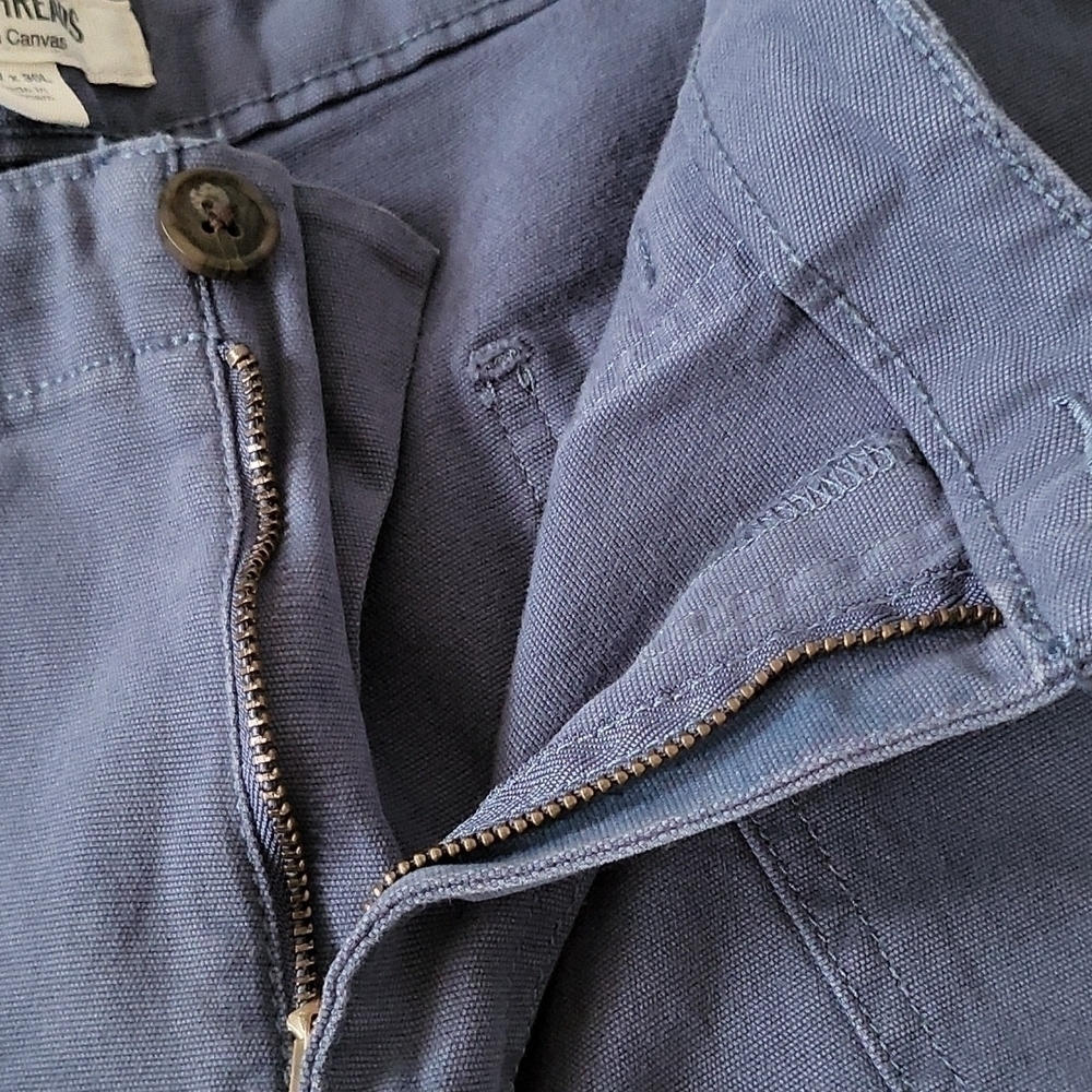 Goodthreads ash blue stretch canvas Slim fit Flat front pants with 35" inseam - Picture 12 of 13